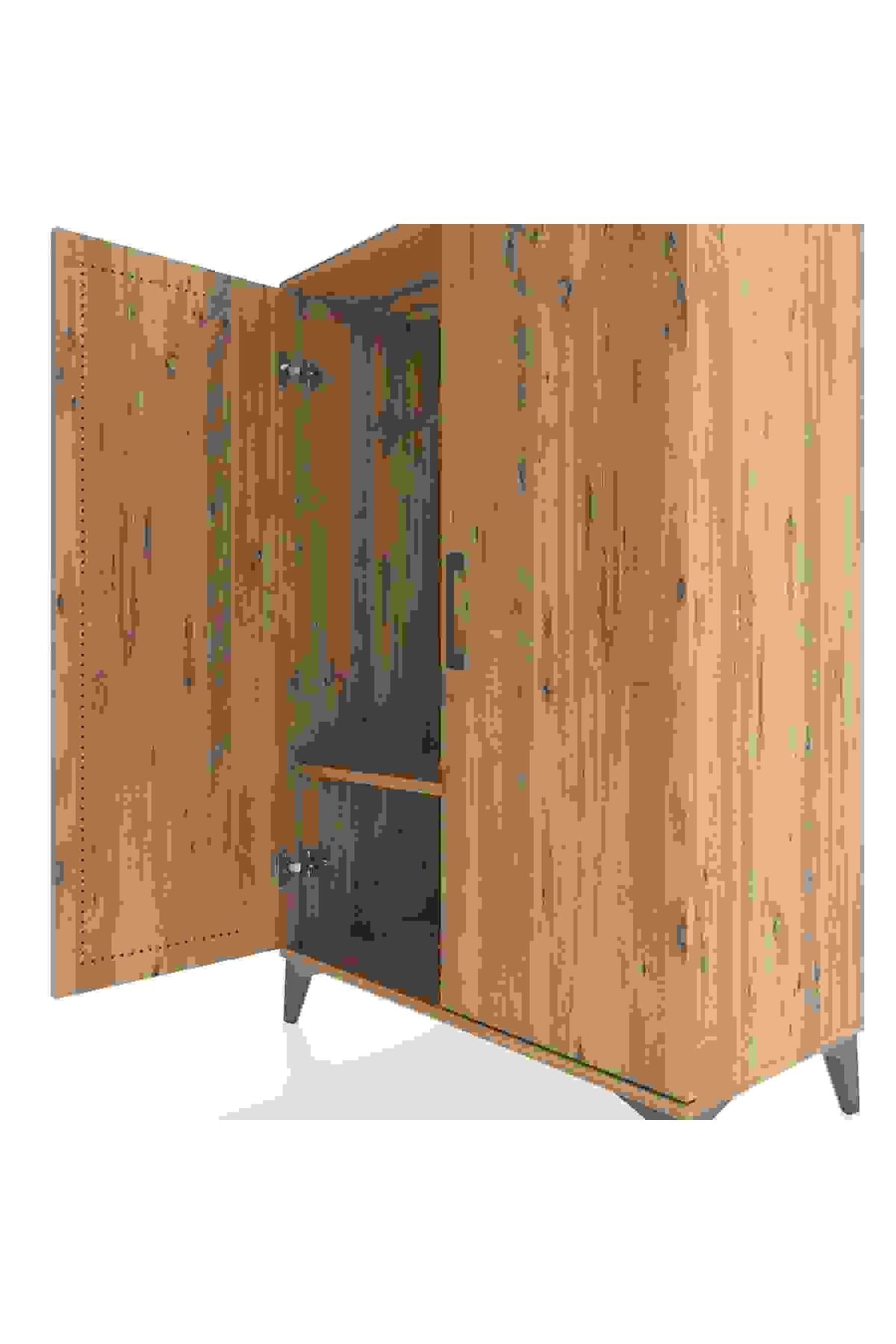 Hyperion Dolap Tek Raflı 2 Kapaklı Tek Askılı 88x44x134 - S51M112V9B