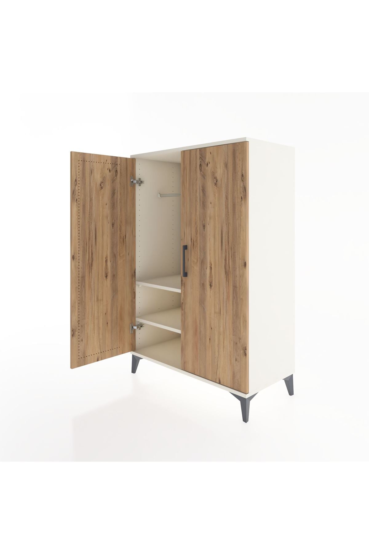 Hyperion Dolap 2 Raflı 2 Kapaklı Tek Askılı 88x44x134 - S51M113V3B