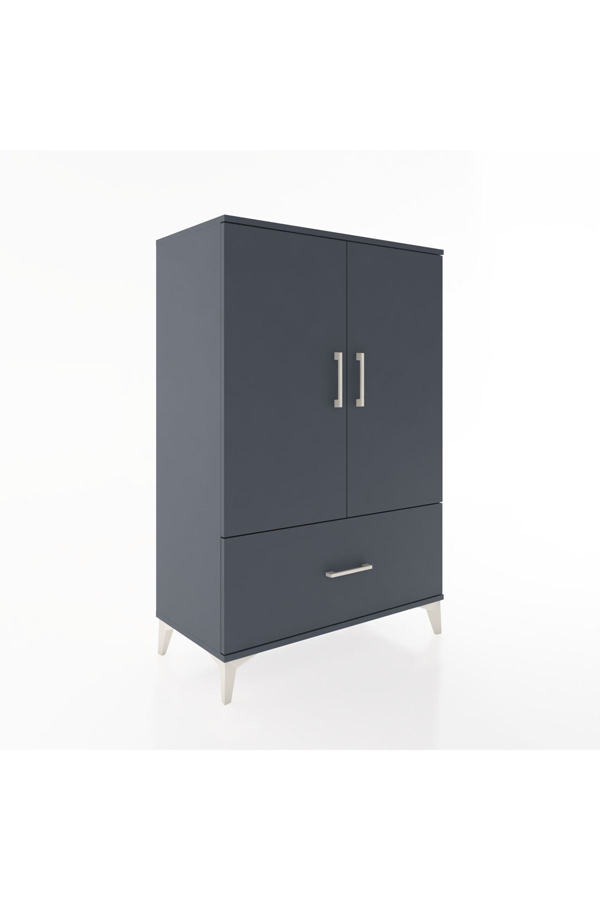 Hyperion Dolap Tek Raflı Tek Çekmeceli Tek Askılı 88x44x134 - S51M114V5B