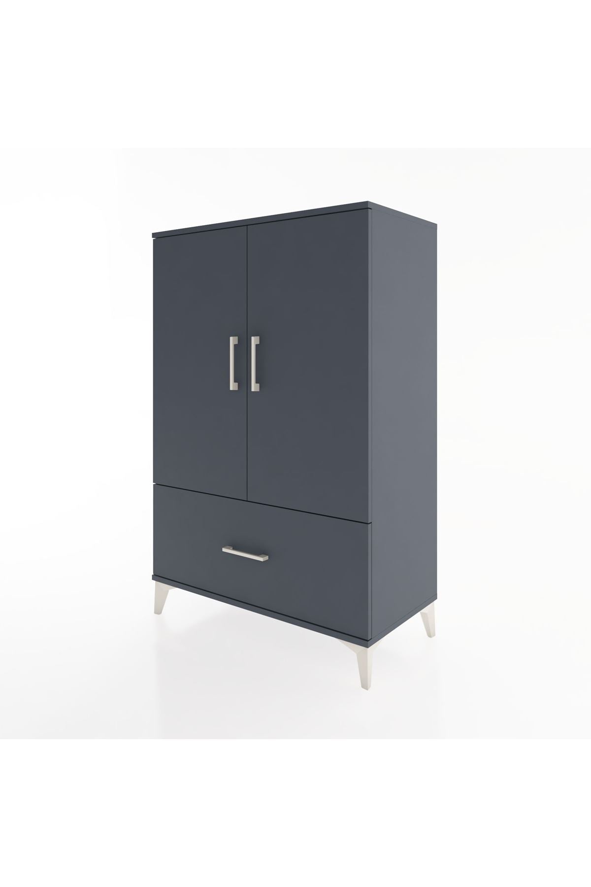Hyperion Dolap Tek Raflı Tek Çekmeceli Tek Askılı 88x44x134 - S51M114V5B