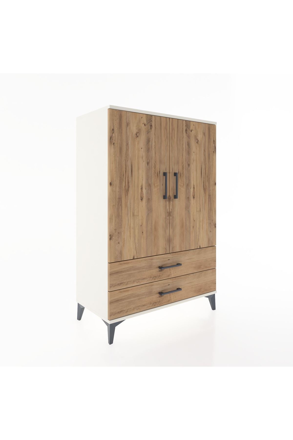Hyperion Dolap Tek Raflı 2 Çekmeceli Tek Askılı 88x44x134 - S51M115V3B
