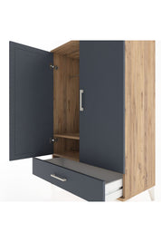 Hyperion Dolap Tek Raflı Tek Çekmeceli Tek Askılı 88x44x134 - S51M116V8B