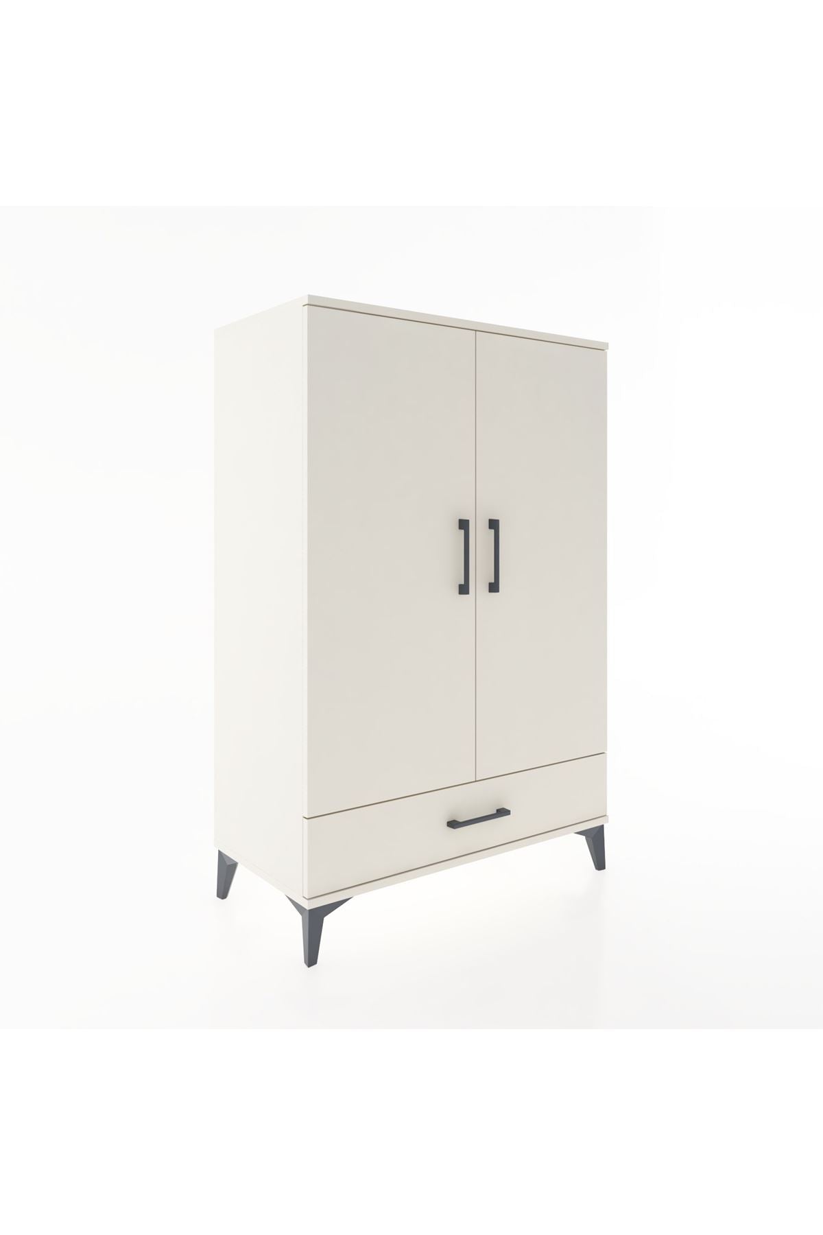 Hyperion Dolap Tek Raflı Tek Çekmeceli Tek Askılı 88x44x134 - S51M117V1B