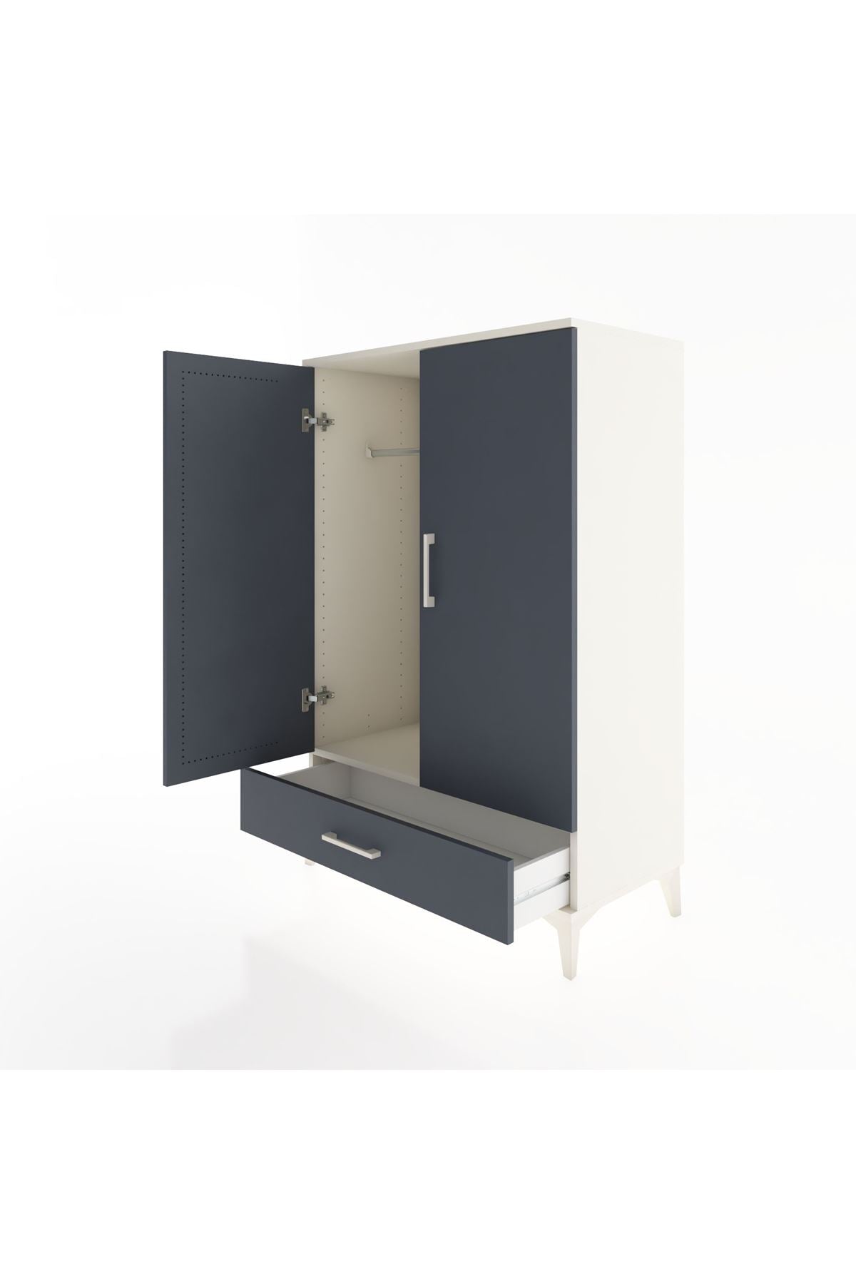 Hyperion Dolap Tek Raflı Tek Çekmeceli Tek Askılı 88x44x134 - S51M117V2B