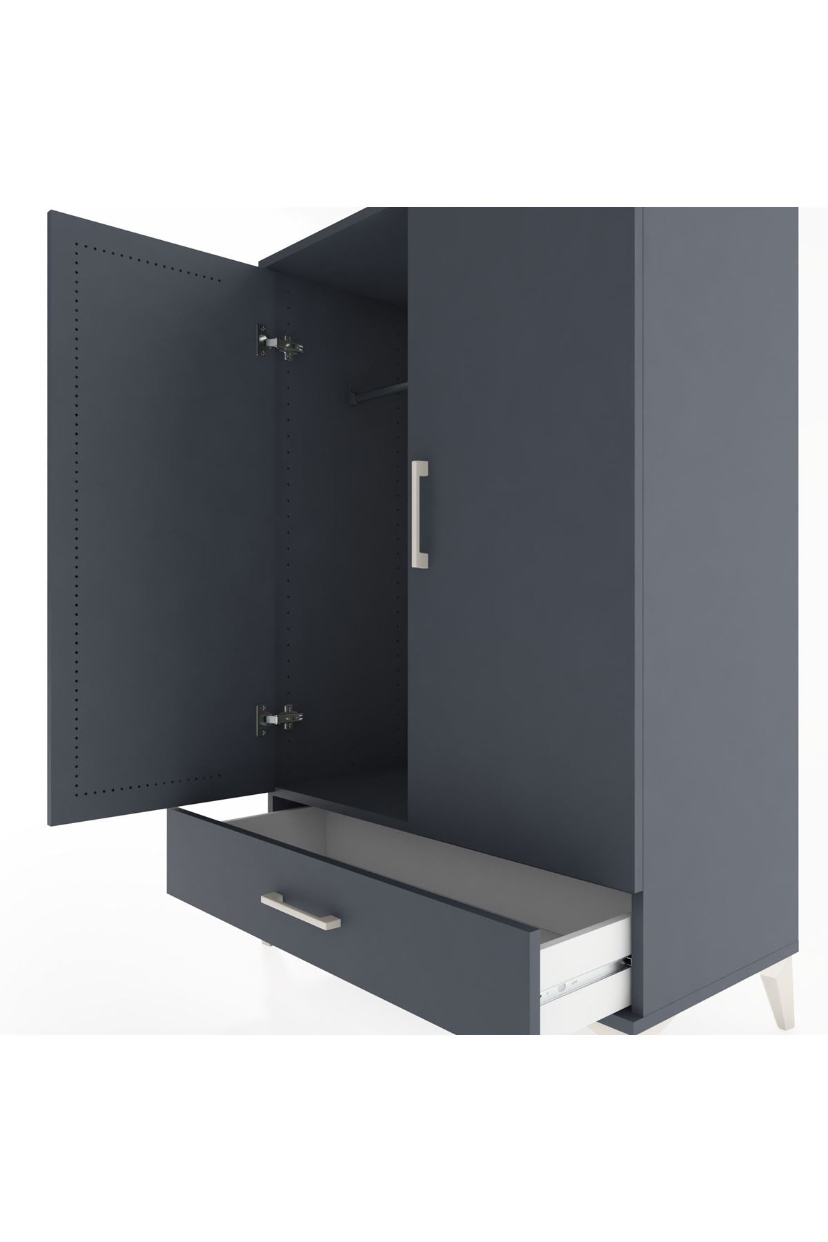 Hyperion Dolap Tek Raflı Tek Çekmeceli Tek Askılı 88x44x134 - S51M117V5B