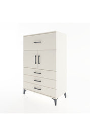 Hyperion Dolap Tek Raflı 4 Çekmeceli 2 Kapaklı 88x44x134 - S51M119V1B