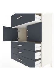 Hyperion Dolap Tek Raflı 4 Çekmeceli 2 Kapaklı 88x44x134 - S51M119V2B