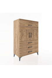Hyperion Dolap Tek Raflı 4 Çekmeceli 2 Kapaklı 88x44x134 - S51M119V9B