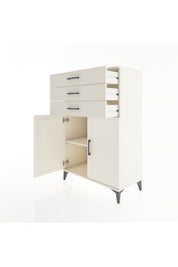 Hyperion Dolap Tek Raflı 3 Çekmeceli 2 Kapaklı 88x44x134 - S51M120V1B