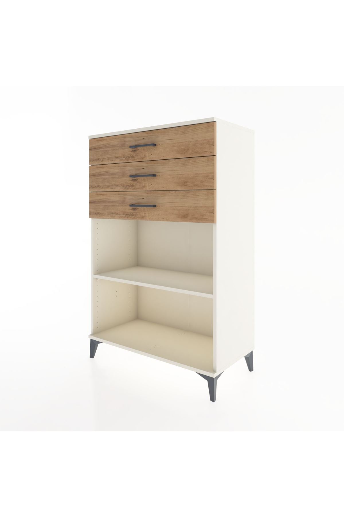 Hyperion Dolap Tek Raflı 3 Çekmeceli 88x44x134 - S51M121V3B