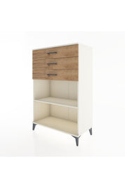 Hyperion Dolap Tek Raflı 3 Çekmeceli 88x44x134 - S51M121V3B