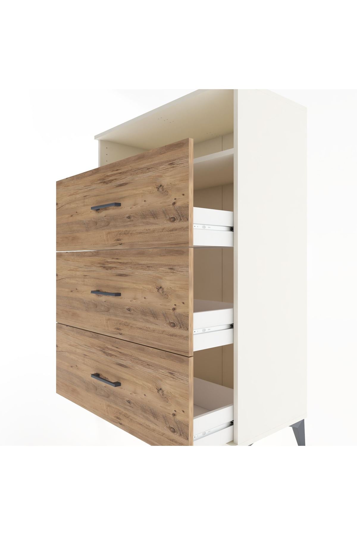 Hyperion Dolap Tek Raflı 3 Çekmeceli 88x44x134 - S51M123V3B