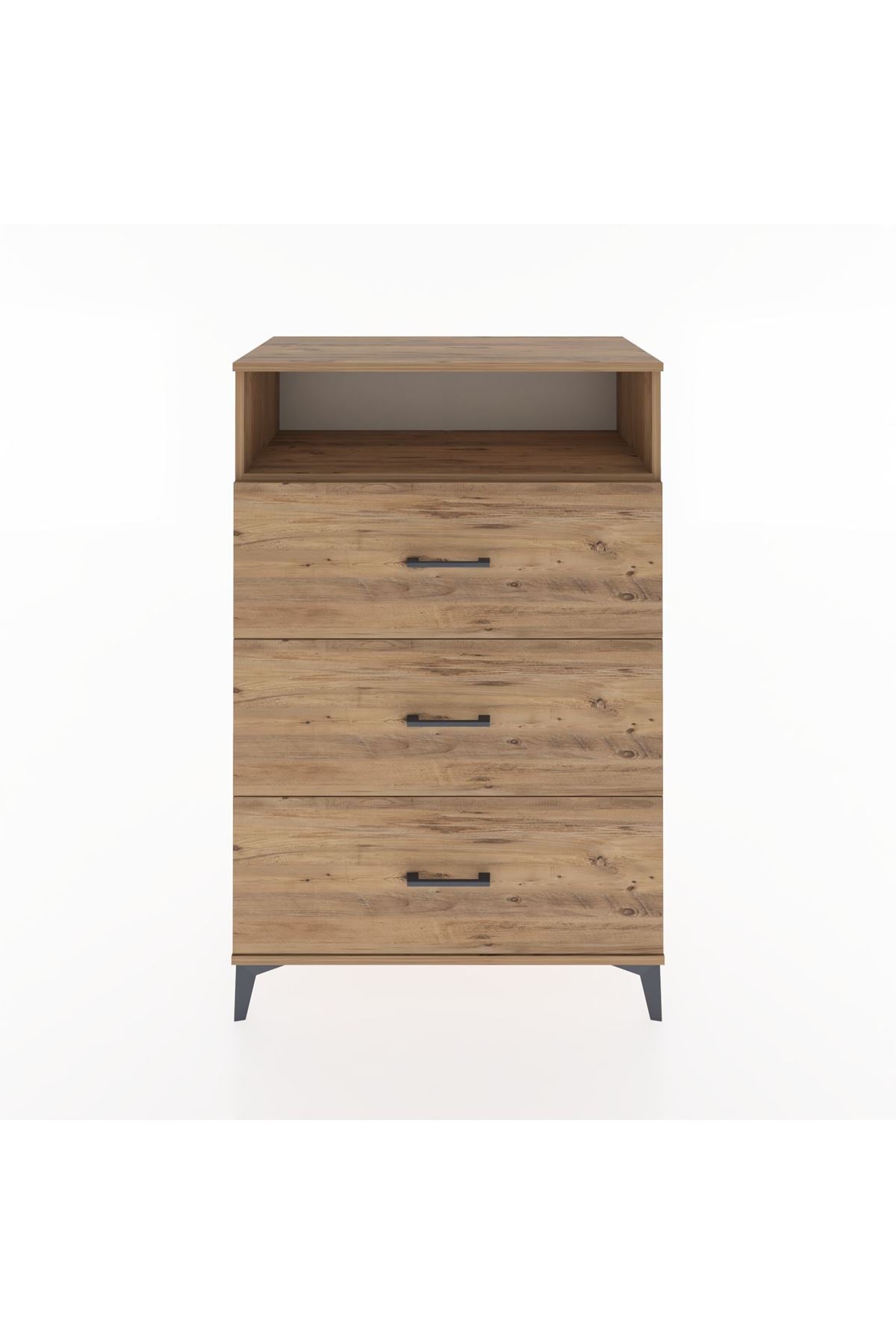 Hyperion Dolap Tek Raflı 3 Çekmeceli 88x44x134 - S51M123V9B
