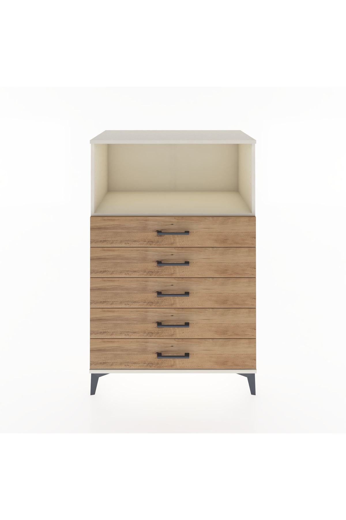 Hyperion Dolap Tek Raflı 4 Çekmeceli 88x44x134 - S51M125V3B