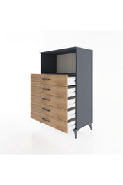 Hyperion Dolap Tek Raflı 4 Çekmeceli 88x44x134 - S51M125V6B