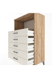 Hyperion Dolap Tek Raflı 4 Çekmeceli 88x44x134 - S51M125V7B