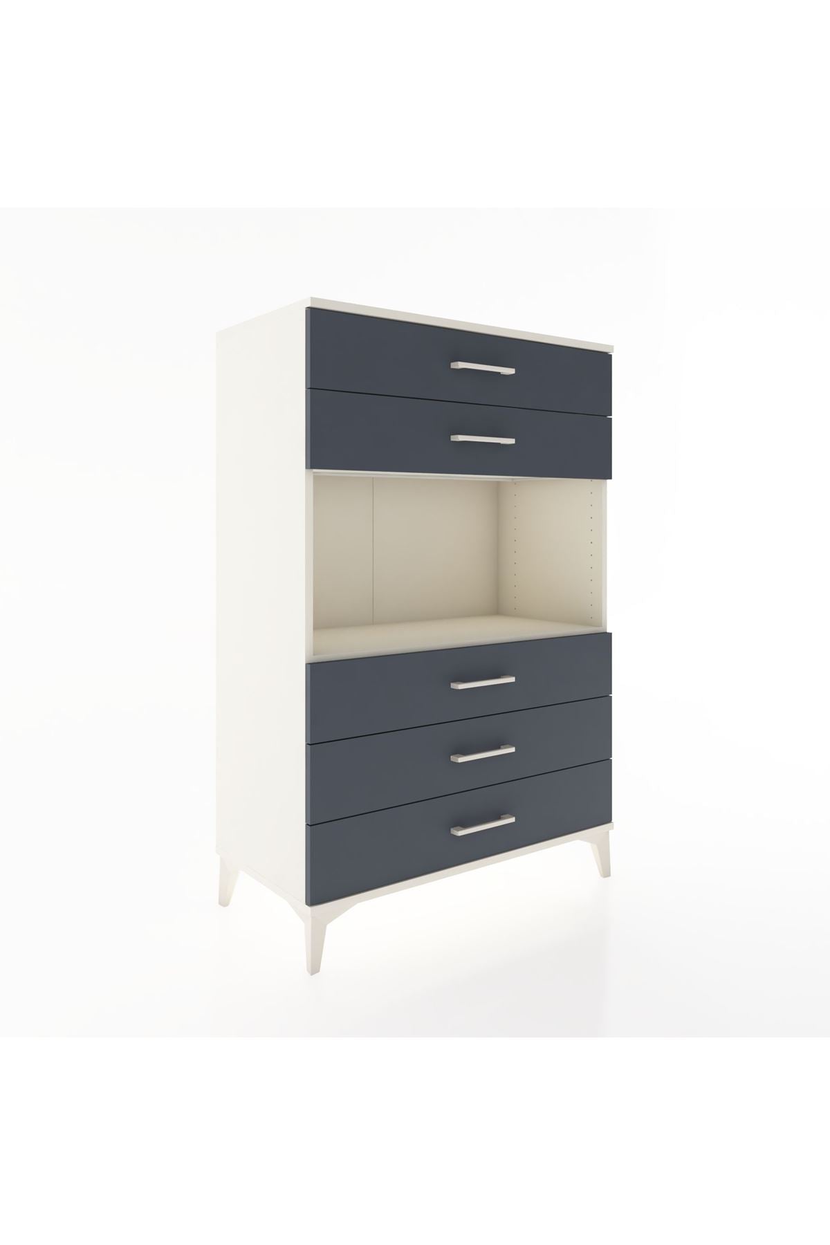 Hyperion Dolap Tek Raflı 5 Çekmeceli 88x44x134 - S51M126V2B