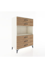 Hyperion Dolap Tek Raflı 5 Çekmeceli 88x44x134 - S51M126V3B