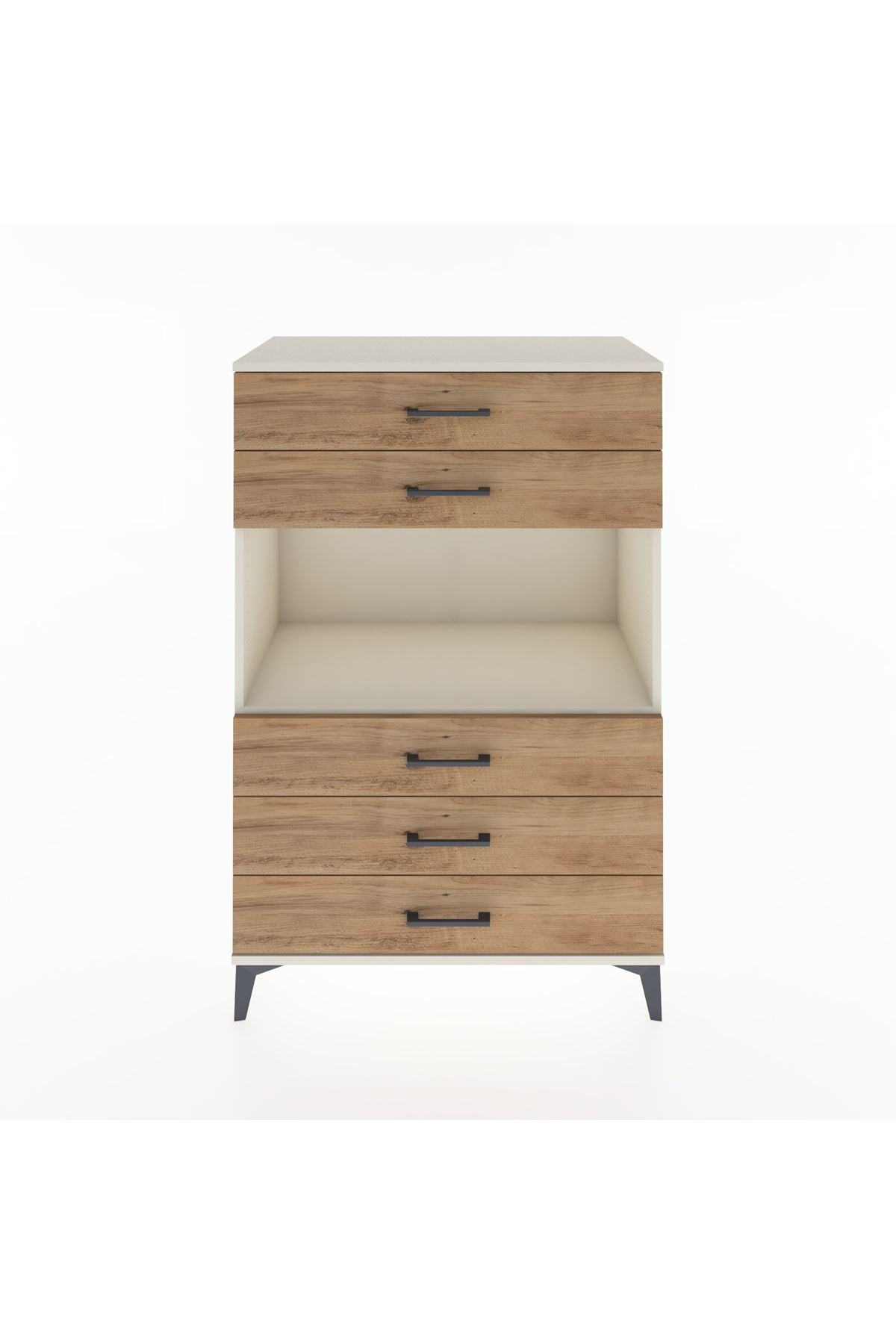 Hyperion Dolap Tek Raflı 5 Çekmeceli 88x44x134 - S51M126V3B