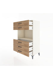 Hyperion Dolap Tek Raflı 5 Çekmeceli 88x44x134 - S51M126V3B