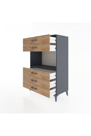 Hyperion Dolap Tek Raflı 5 Çekmeceli 88x44x134 - S51M126V6B