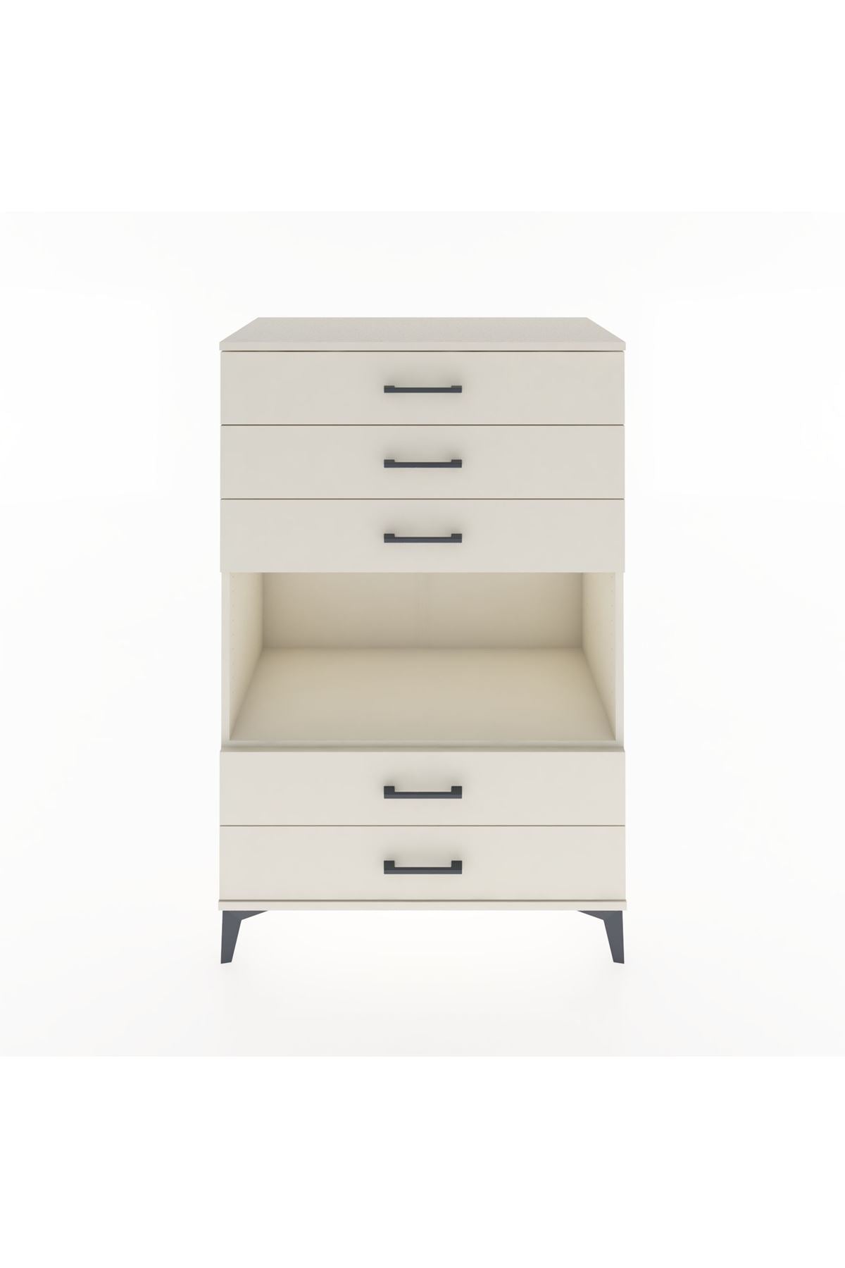 Hyperion Dolap Tek Raflı 5 Çekmeceli 88x44x134 - S51M127V1B