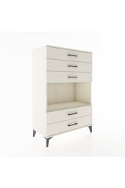 Hyperion Dolap Tek Raflı 5 Çekmeceli 88x44x134 - S51M127V1B
