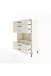 Hyperion Dolap Tek Raflı 5 Çekmeceli 88x44x134 - S51M127V1B
