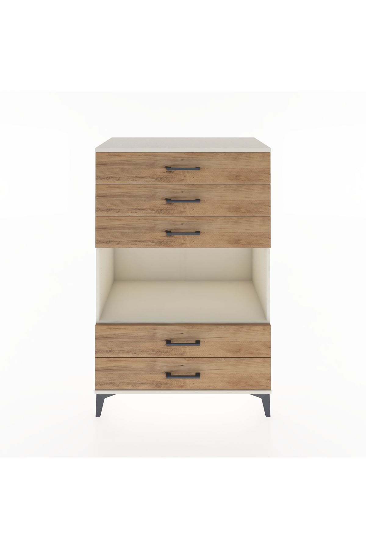 Hyperion Dolap Tek Raflı 5 Çekmeceli 88x44x134 - S51M127V3B