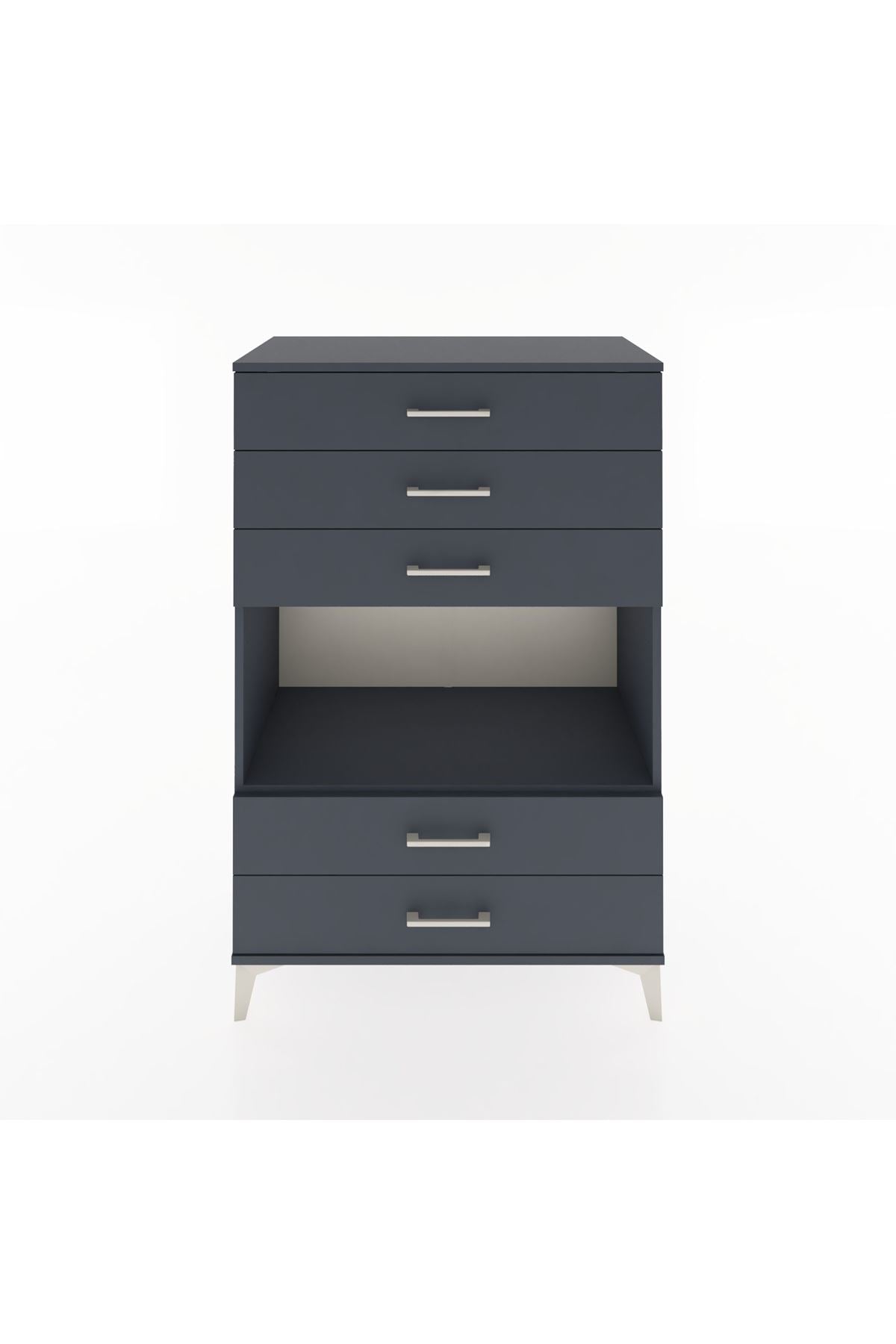 Hyperion Dolap Tek Raflı 5 Çekmeceli 88x44x134 - S51M127V5B