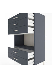 Hyperion Dolap Tek Raflı 5 Çekmeceli 88x44x134 - S51M127V5B