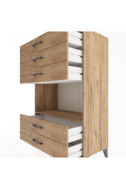 Hyperion Dolap Tek Raflı 5 Çekmeceli 88x44x134 - S51M127V9B