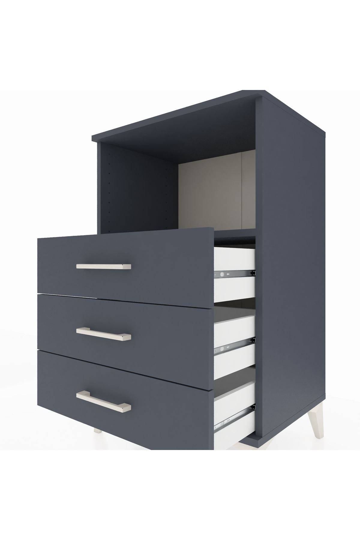 Hyperion Komodin Tek Raflı 3 Çekmeceli 60x44x96 - S47M005V5B