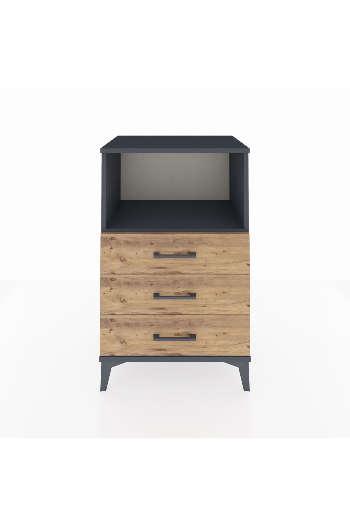 Hyperion Komodin Tek Raflı 3 Çekmeceli 60x44x96 - S47M005V6B