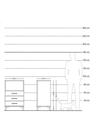 Hyperion Komodin Tek Raflı 3 Çekmeceli 60x44x96 - S47M005V4B
