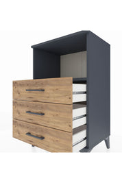 Hyperion Komodin Tek Raflı 3 Çekmeceli 60x44x96 - S47M005V6B