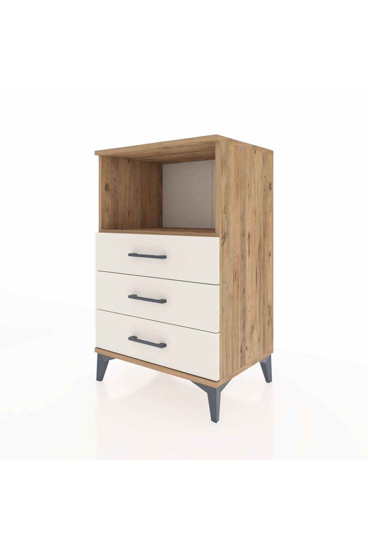 Hyperion Komodin Tek Raflı 3 Çekmeceli 60x44x96 - S47M005V7B