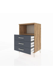 Hyperion Komodin Tek Raflı 3 Çekmeceli 60x44x96 - S47M005V8B