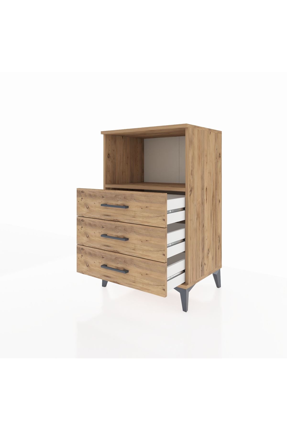 Hyperion Komodin Tek Raflı 3 Çekmeceli 60x44x96 - S47M005V9B