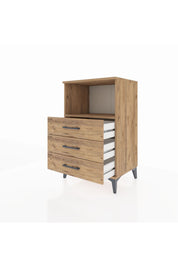 Hyperion Komodin Tek Raflı 3 Çekmeceli 60x44x96 - S47M005V9B