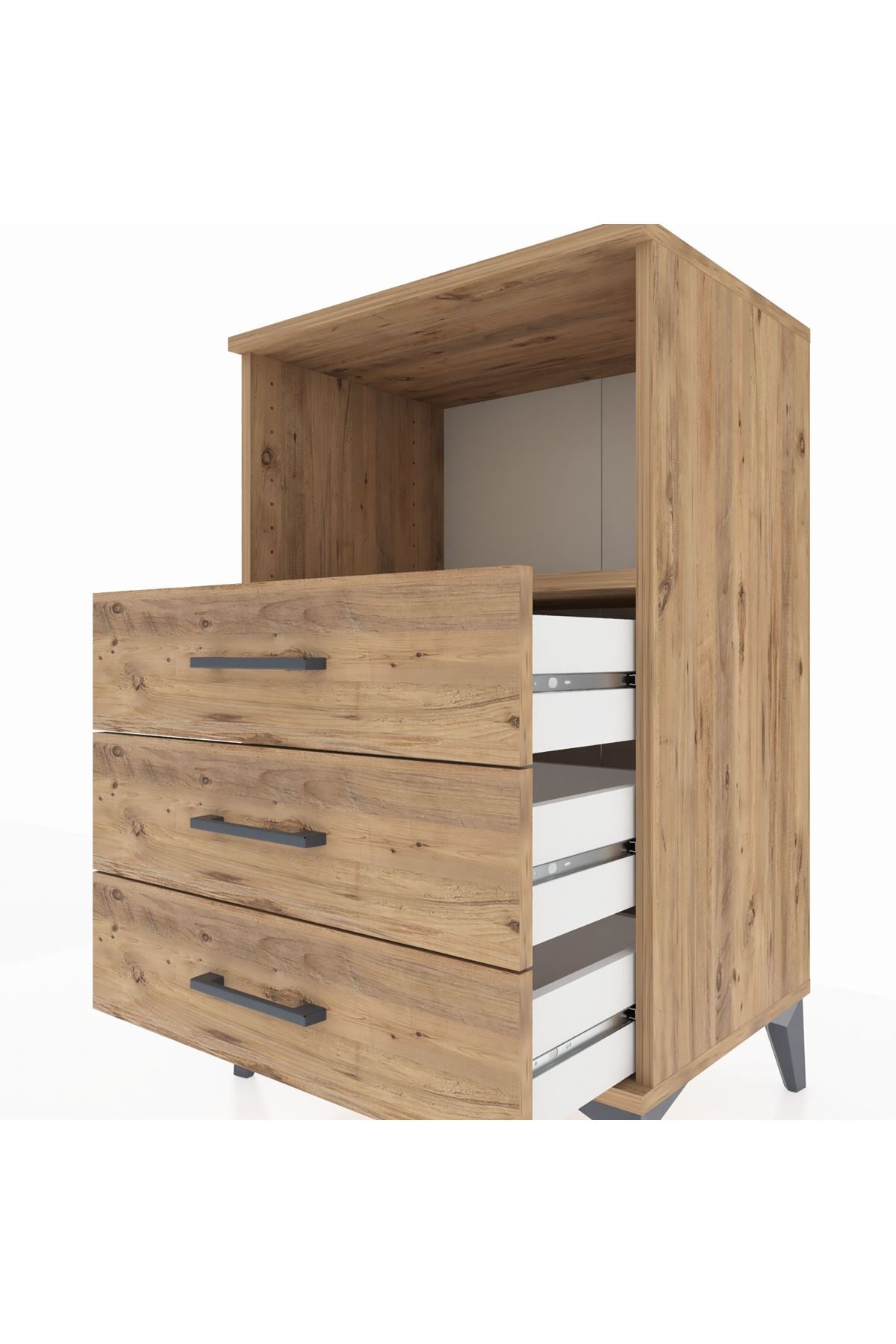 Hyperion Komodin Tek Raflı 3 Çekmeceli 60x44x96 - S47M005V9B