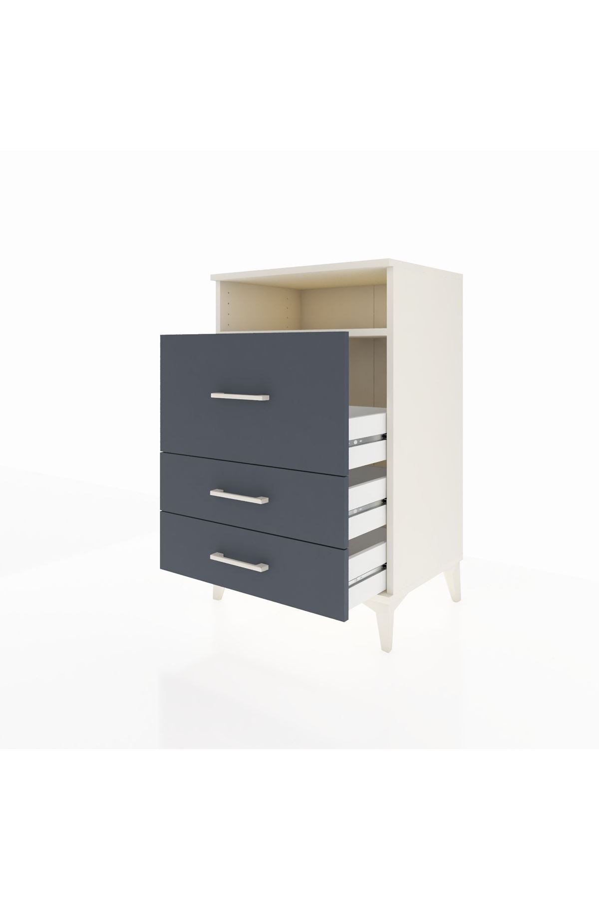 Hyperion Komodin Tek Raflı 3 Çekmeceli 60x44x96 - S47M009V2B