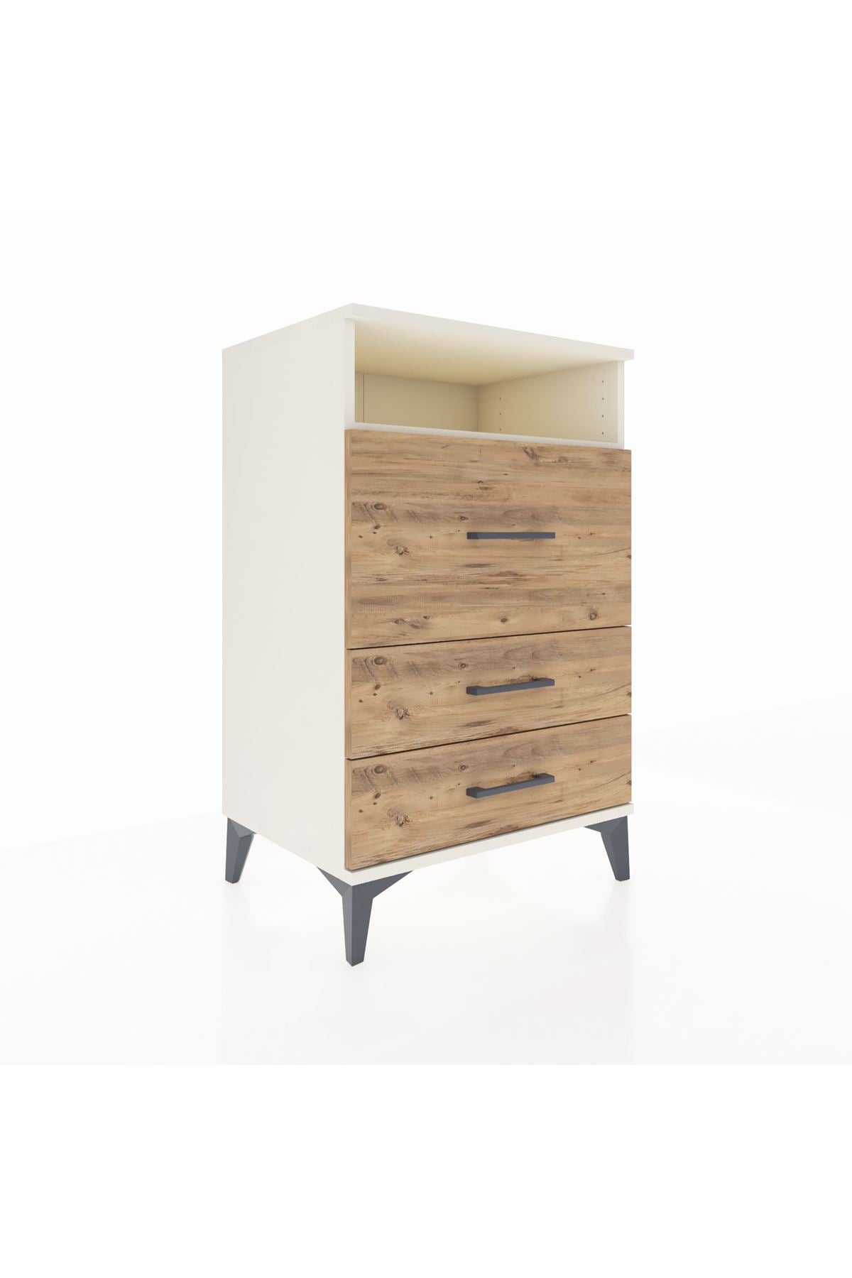 Hyperion Komodin Tek Raflı 3 Çekmeceli 60x44x96 - S47M009V3B