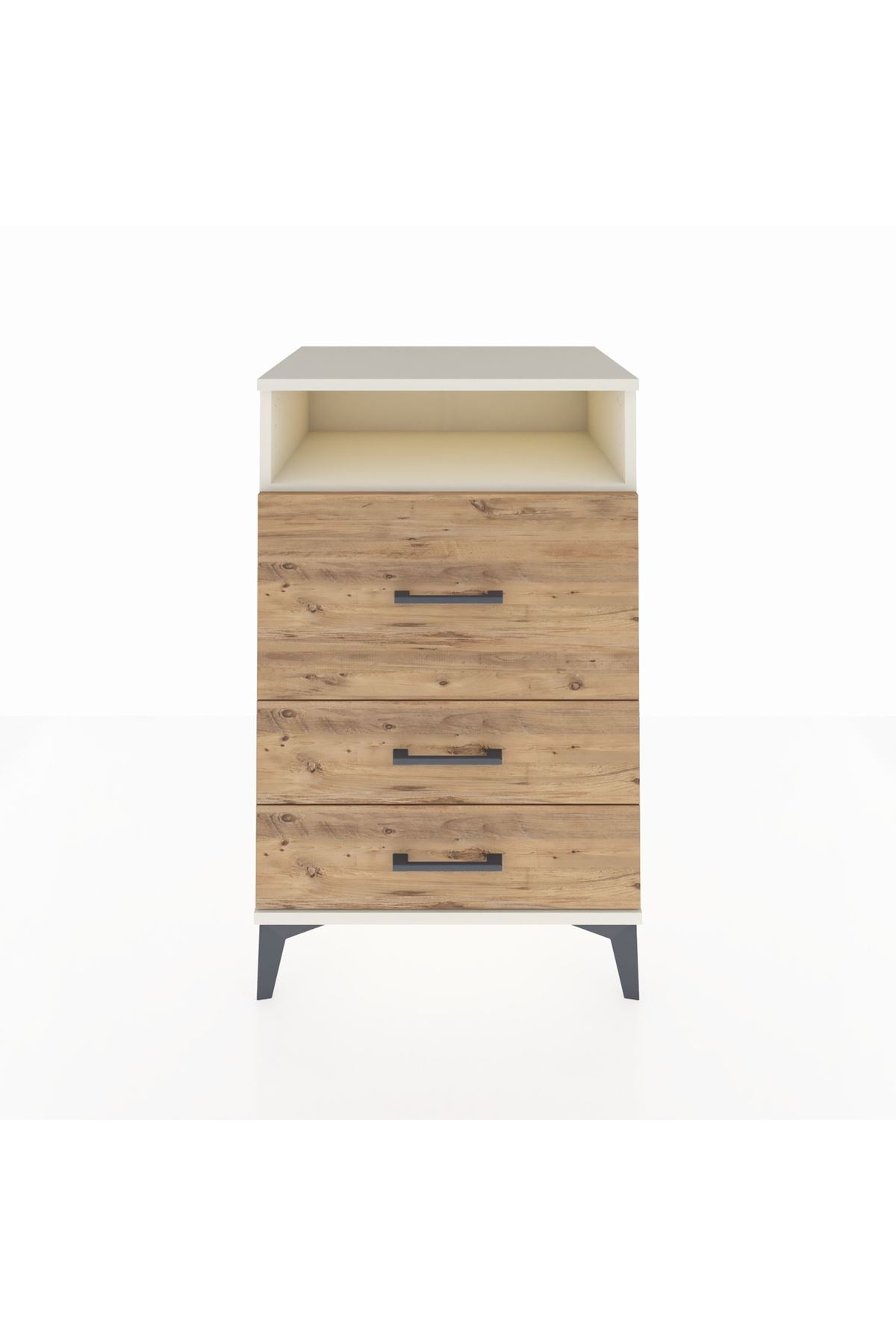 Hyperion Komodin Tek Raflı 3 Çekmeceli 60x44x96 - S47M009V3B