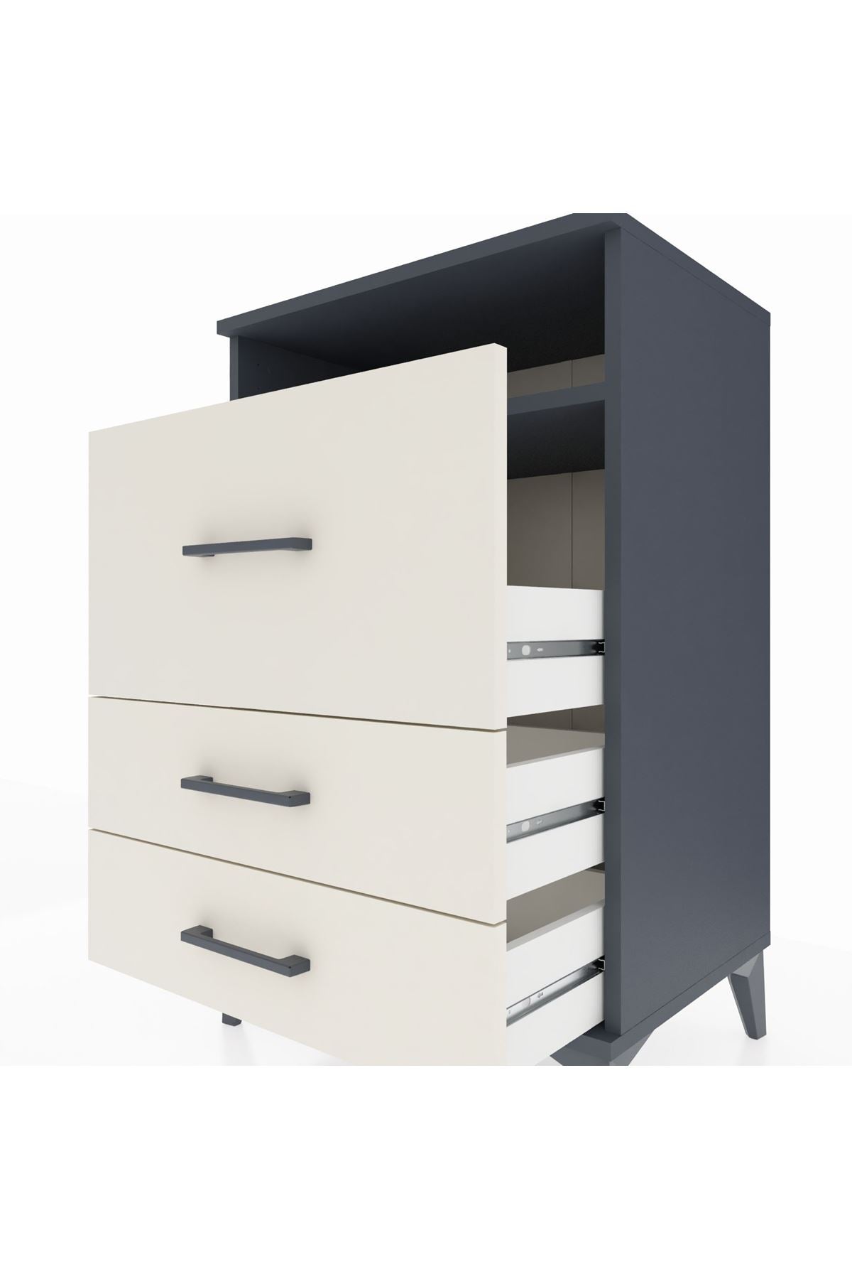 Hyperion Komodin Tek Raflı 3 Çekmeceli 60x44x96 - S47M009V4B