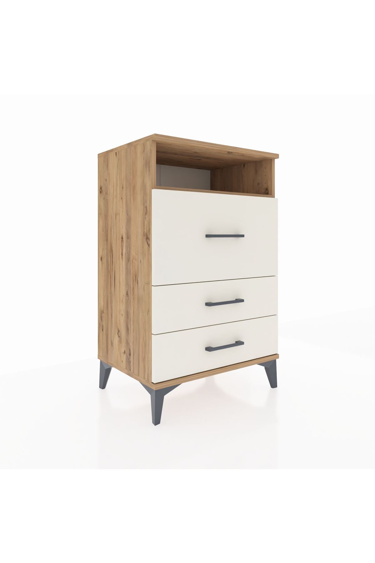 Hyperion Komodin Tek Raflı 3 Çekmeceli 60x44x96 - S47M009V7B