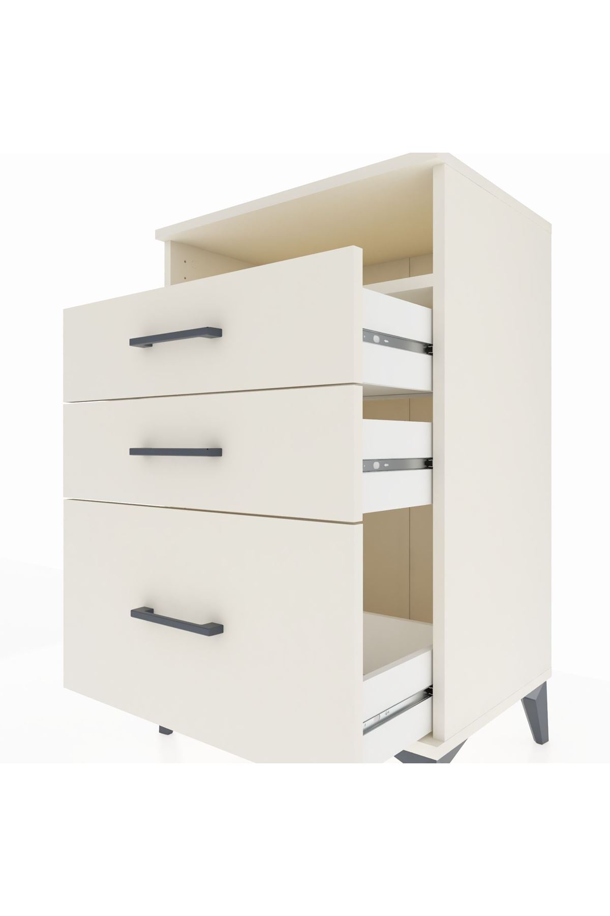 Hyperion Komodin Tek Raflı 3 Çekmeceli 60x44x96 - S47M010V1B