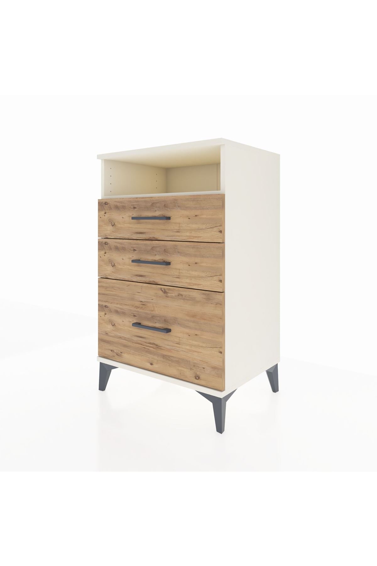 Hyperion Komodin Tek Raflı 3 Çekmeceli 60x44x96 - S47M010V3B