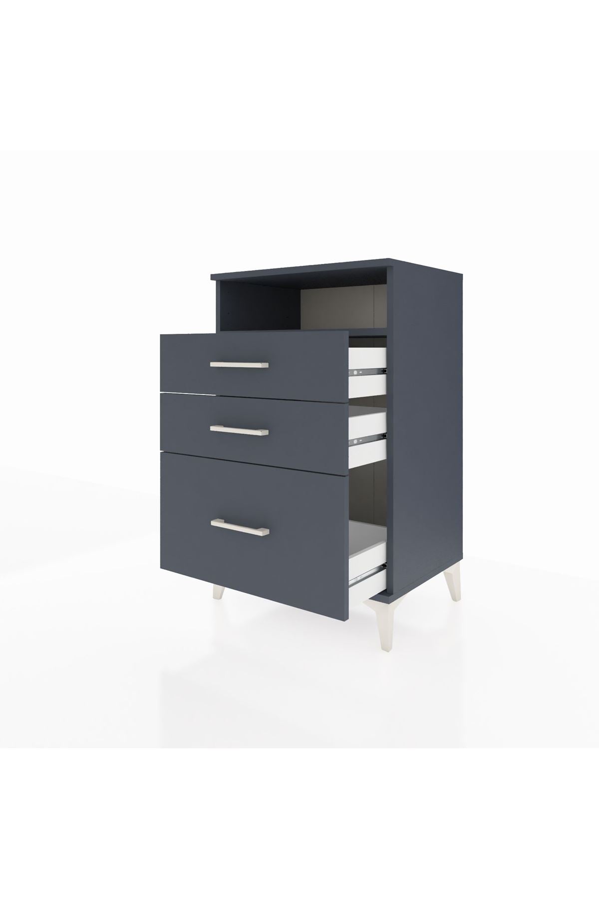Hyperion Komodin Tek Raflı 3 Çekmeceli 60x44x96 - S47M010V5B