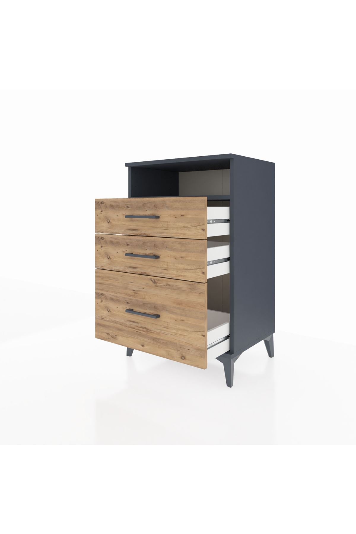 Hyperion Komodin Tek Raflı 3 Çekmeceli 60x44x96 - S47M010V6B